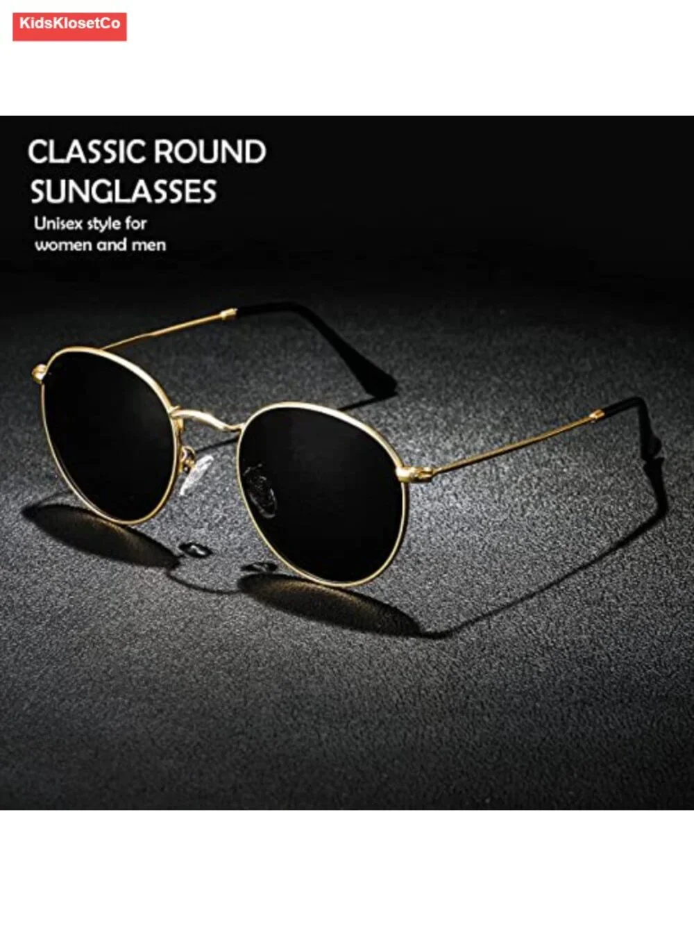 Kids Round Polarized Sunglasses UV Protection Metal Frame